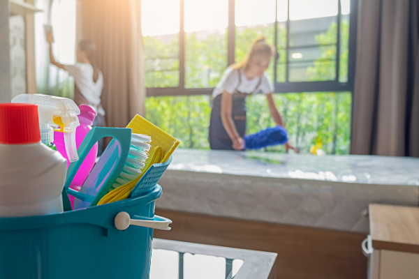 deep cleaning a home